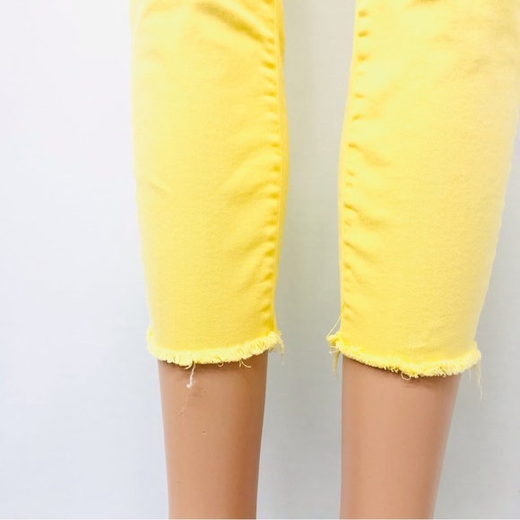 Lucky Brand Yellow Ava Mid Rise Crop - Picture 4 of 16